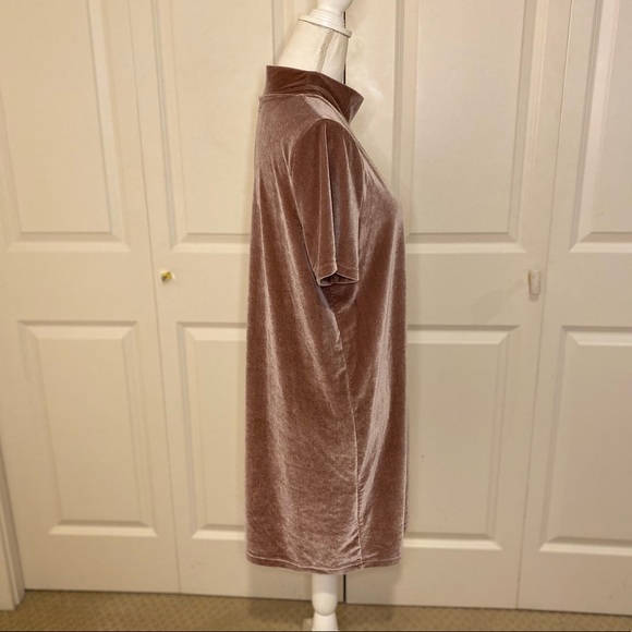Madewell Velvet Mockneck Shift Dress | Large - Picture 3 of 7